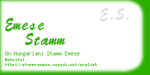 emese stamm business card
